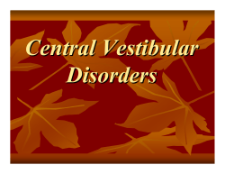 Central Vestibular Disorders