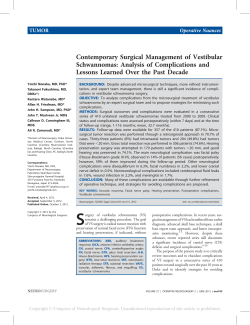 Contemporary Surgical Management of Vestibular Schwannomas: Analysis of Complications and
