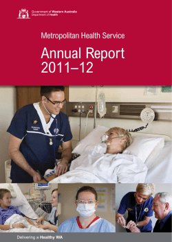 Annual Report 2011–12 Metropolitan Health Service