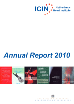 Annual Report 2010 ICIN Netherlands Heart Institute