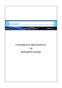 CONFERENCE PROCEEDINGS OF REFEREED PAPERS