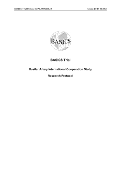 BASICS Trial Basilar Artery International Cooperation Study Research Protocol