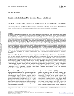 Cardiotoxicity induced by tyrosine kinase inhibitors GEORGE S. ORPHANOS