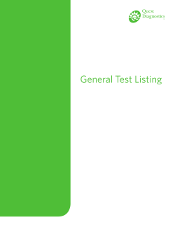 General Test Listing 1