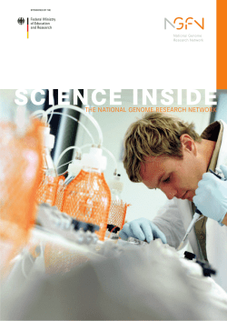 SCIENCE INSIDE THE NATIONAL GENOME RESEARCH NETWORK