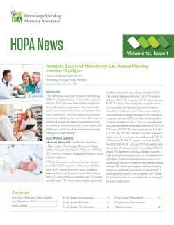 HOPA News Volume 10, Issue 1 Meeting Highlights