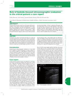 Role of bedside-focused ultrasonographic evaluation clinica e terapia