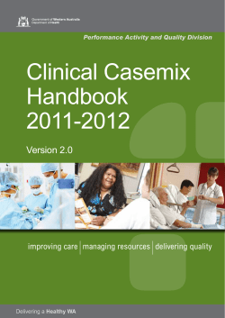Clinical Casemix Handbook 2011-2012 Version 2.0