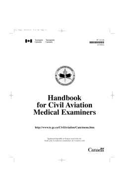 Handbook for Civil Aviation Medical Examiners