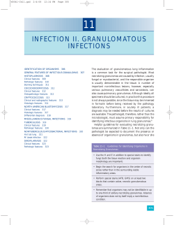 11 INFECTION II. GRANULOMATOUS INFECTIONS