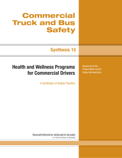 Commercial Truck and Bus Safety Health and Wellness Programs