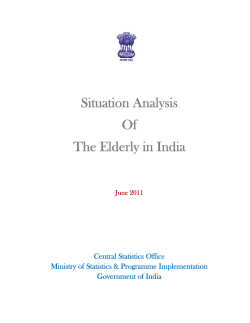 Situation Analysis Of The Elderly in India
