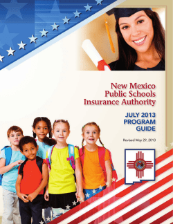 New Mexico Public Schools Insurance Authority JULY 2013