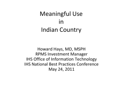 Meaningful Use in Indian Country
