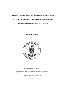 Impact of reducing indoor air pollution on women's health.