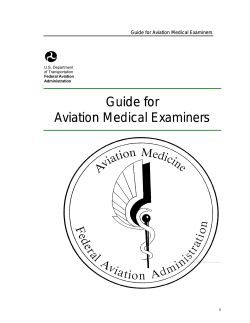 Guide for Aviation Medical Examiners Guide for Aviation Medical Examiners i