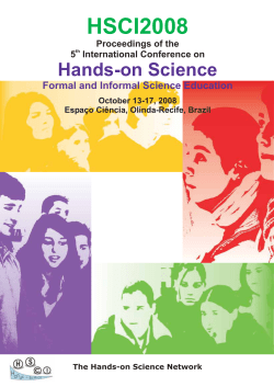 HSCI2008 Hands-on Science Formal and Informal Science Education Proceedings of the
