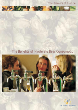 The Benefits of Moderate Beer Consumption The Brewers of Europe