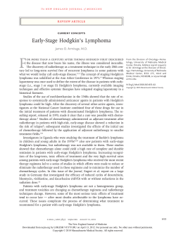 F Early-Stage Hodgkin’s Lymphoma review article