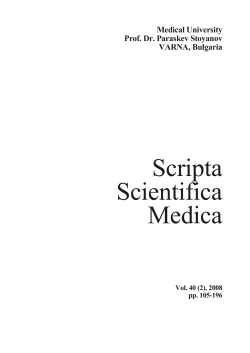 Scripta Scientifica Medica Med i cal  Uni ver sity