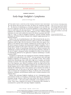 F Early-Stage Hodgkin’s Lymphoma review article