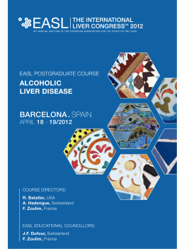 BARCELONA . SPAIN ALCOHOLIC LIVER DISEASE 18 - 19/2012
