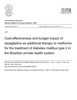 Cost-effectiveness and budget impact of saxagliptine as additional therapy to metformin
