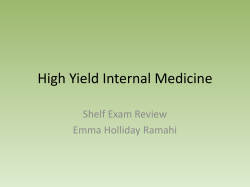 High Yield Internal Medicine Shelf Exam Review Emma Holliday Ramahi