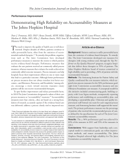 Demonstrating High Reliability on Accountability Measures at The Johns Hopkins Hospital