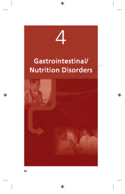 4 Gastrointestinal/ Nutrition Disorders FINAL