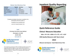 Inpatient Quality Reporting