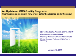 An Update on CMS Quality Programs: