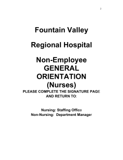 Fountain Valley Regional Hospital Non-Employee GENERAL