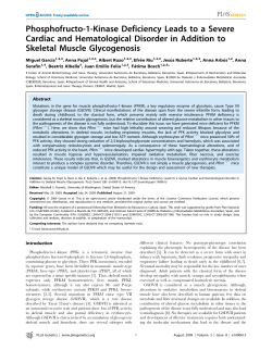 Phosphofructo-1-Kinase Deficiency Leads to a Severe Skeletal Muscle Glycogenosis