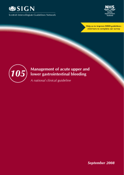 105 SIGN Management of acute upper and lower gastrointestinal bleeding