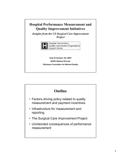 Outline Hospital Performance Measurement and Quality Improvement Initiatives