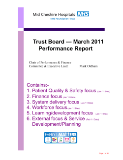Trust Board —  Performance Report March 2011