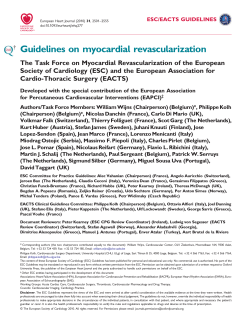 Guidelines on myocardial revascularization