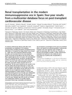 Renal transplantation in the modern immunosuppressive era in Spain: four-year results
