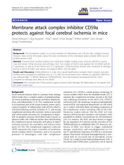 Membrane attack complex inhibitor CD59a Open Access