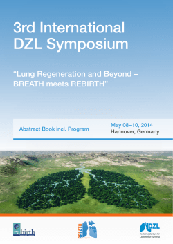 3rd International DZL Symposium “Lung Regeneration and Beyond – BREATH meets REBIRTH”