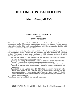 OUTLINES  IN  PATHOLOGY  John H. Sinard, MD, PhD