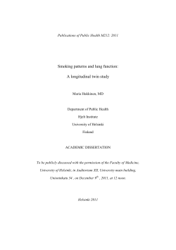 Smoking patterns and lung function: A longitudinal twin study