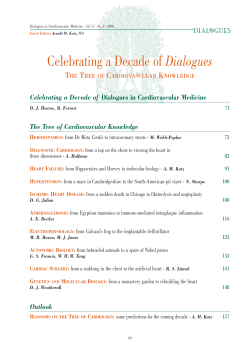Dialogues T Celebrating a Decade of The Tree of Cardiovascular Knowledge