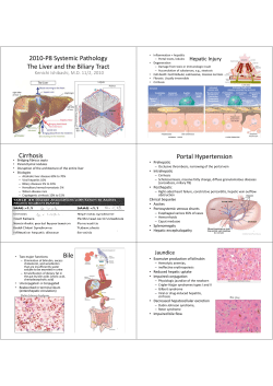 2010‐P8 Systemic Pathology The Liver and the Biliary Tract Hepatic Injury