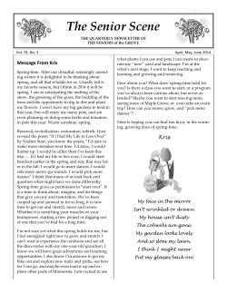 The Senior Scene Message From Kris 
