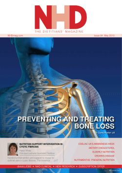 Preventing and treating bone loss Issue 84  May 2013 NHDmag.com