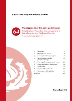 64 Management of Patients with Stroke Scottish Intercollegiate Guidelines Network