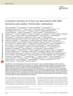 Common variants in 22 loci are associated with QRS