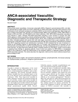ANCA-associated Vasculitis: Diagnostic and Therapeutic Strategy REVIEW ARTICLE Shoichi Ozaki